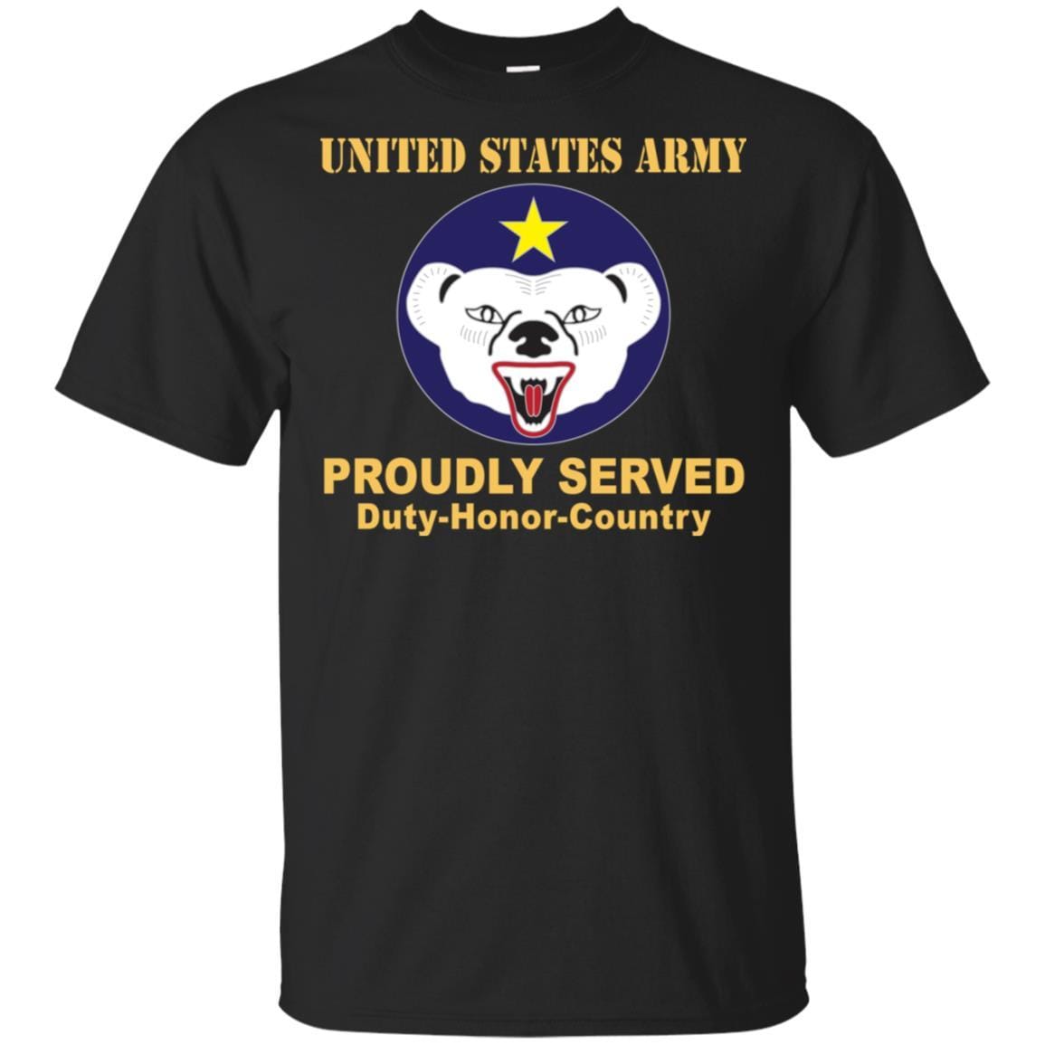 US ARMY CSIB ALASKA- Proudly Served T-Shirt On Front For Men-TShirt-Army-Veterans Nation