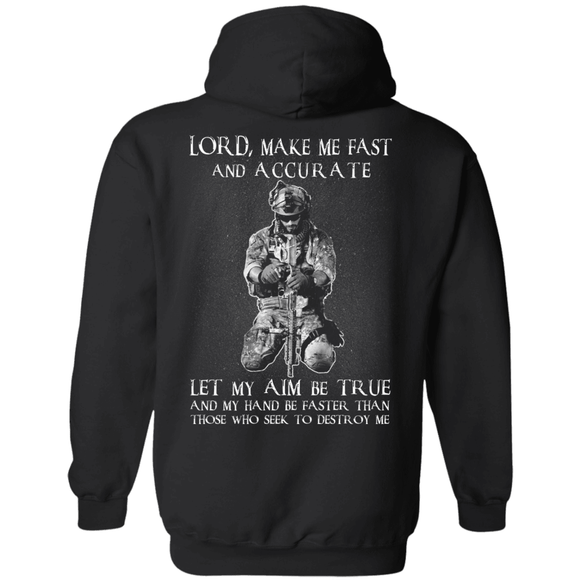 Military T-Shirt "Veteran - Lord Make Me Fast And Accurate"-TShirt-General-Veterans Nation