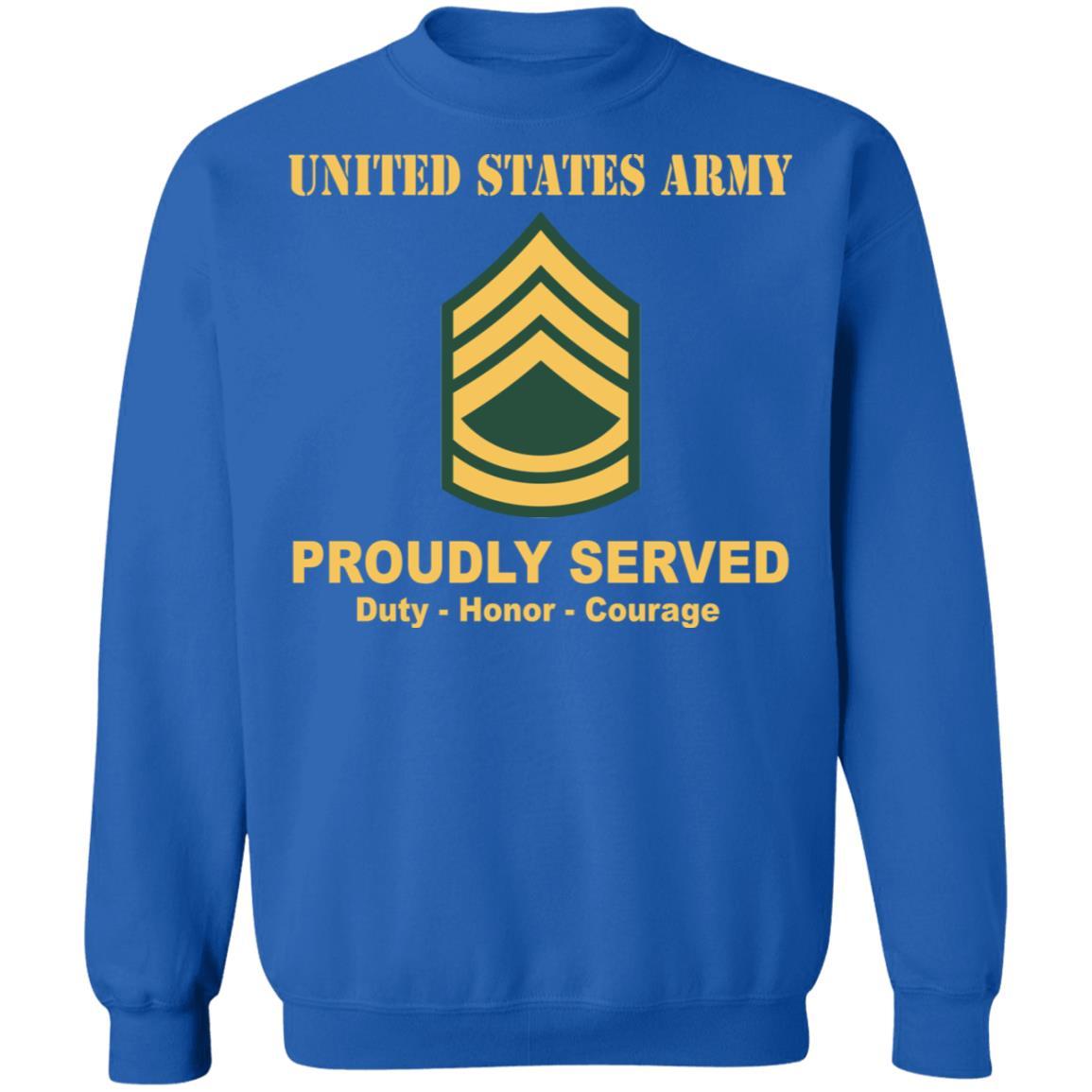 US Army E-7 Sergeant First Class E7 SFC Noncommissioned Officer Ranks Crewneck Pullover Sweatshirt-TShirt-Army-Veterans Nation