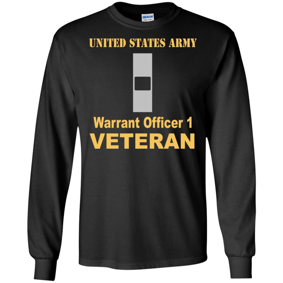 US Army W-1 Warrant Officer 1 W1 WO1 Warrant Officer Veteran Men T Shirt On Front-TShirt-Army-Veterans Nation