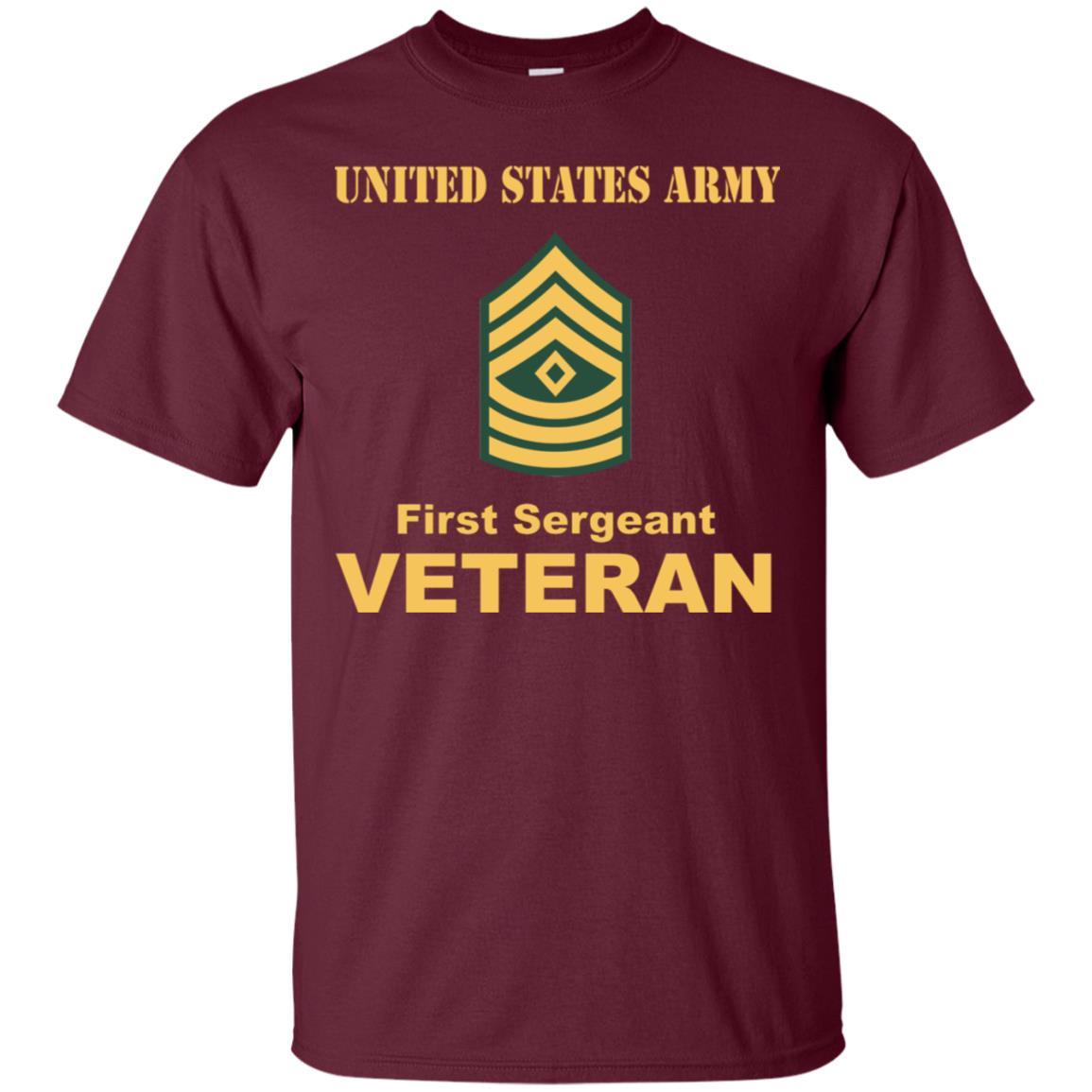 US Army E-8 First Sergeant E8 1SG Noncommissioned Officer Veteran Men T Shirt On Front-TShirt-Army-Veterans Nation