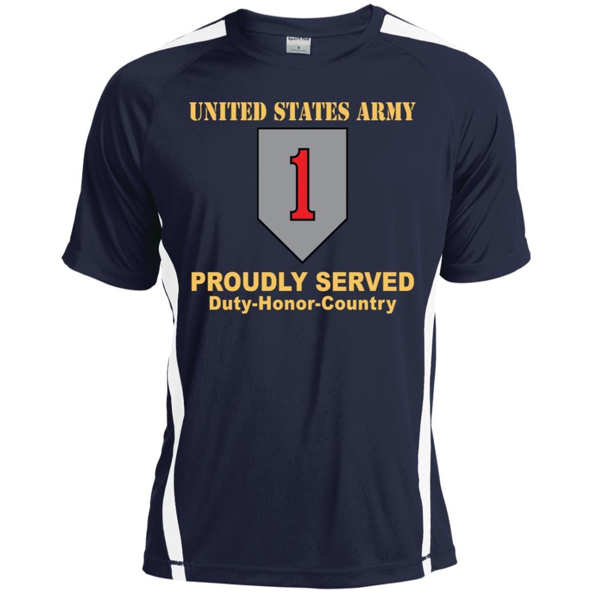 US ARMY 1ST INFANTRY DIVISION- Proudly Served T-Shirt On Front For Men-TShirt-Army-Veterans Nation