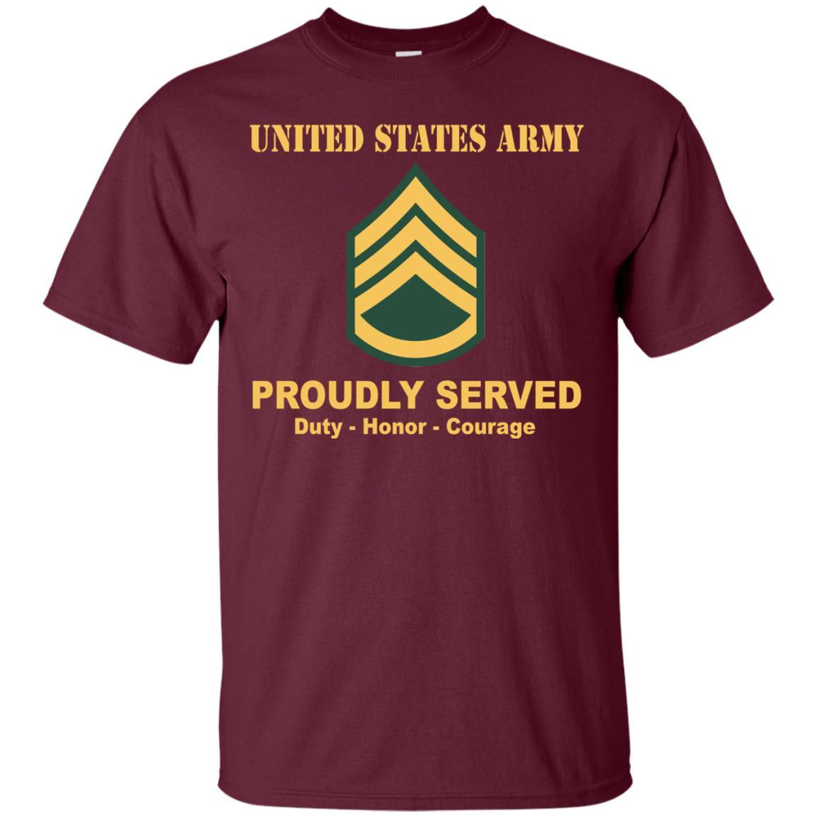 US Army E-6 Staff Sergeant E6 SSG Noncommissioned Officer Ranks Men Front Shirt US Army Rank-TShirt-Army-Veterans Nation