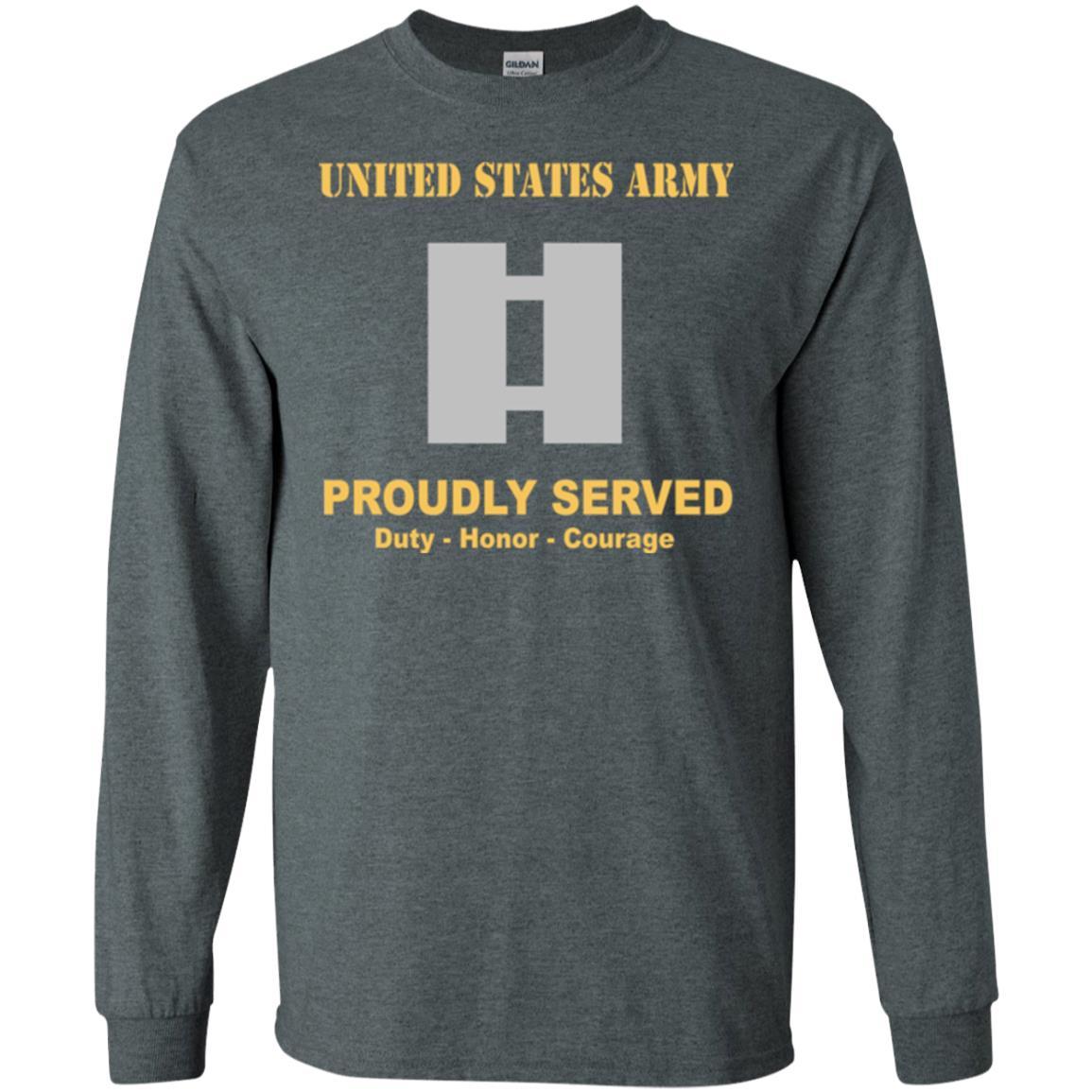 US Army O-3 Captain O3 CPT Commissioned Officer Ranks Men Front Shirt US Army Rank-TShirt-Army-Veterans Nation