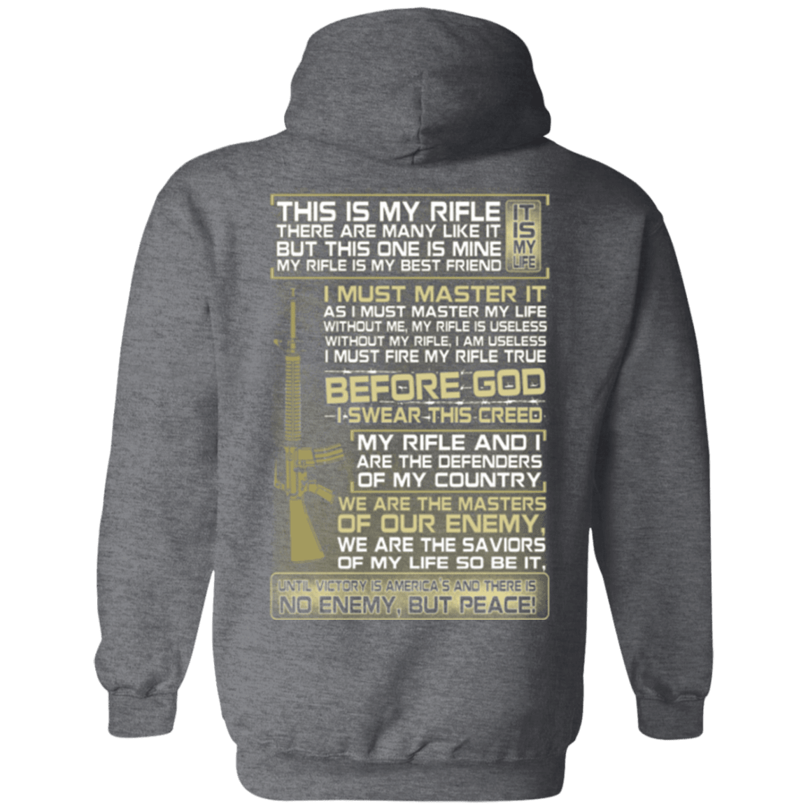 Military T-Shirt "Veteran - This is My Rifle I Must Master It"-TShirt-General-Veterans Nation