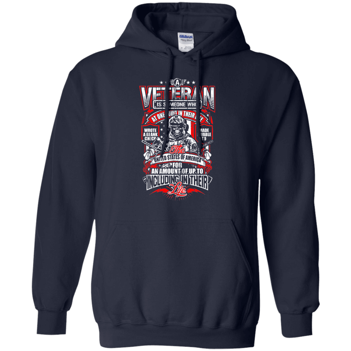 Military T-Shirt "A Veteran Men" Front-TShirt-General-Veterans Nation