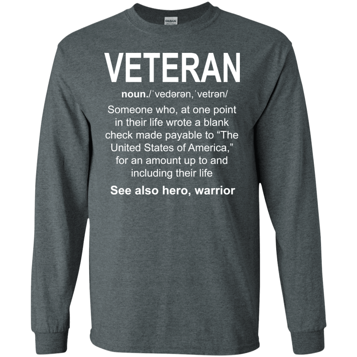 Military T-Shirt "Who Is A Veteran Men" Front-TShirt-General-Veterans Nation