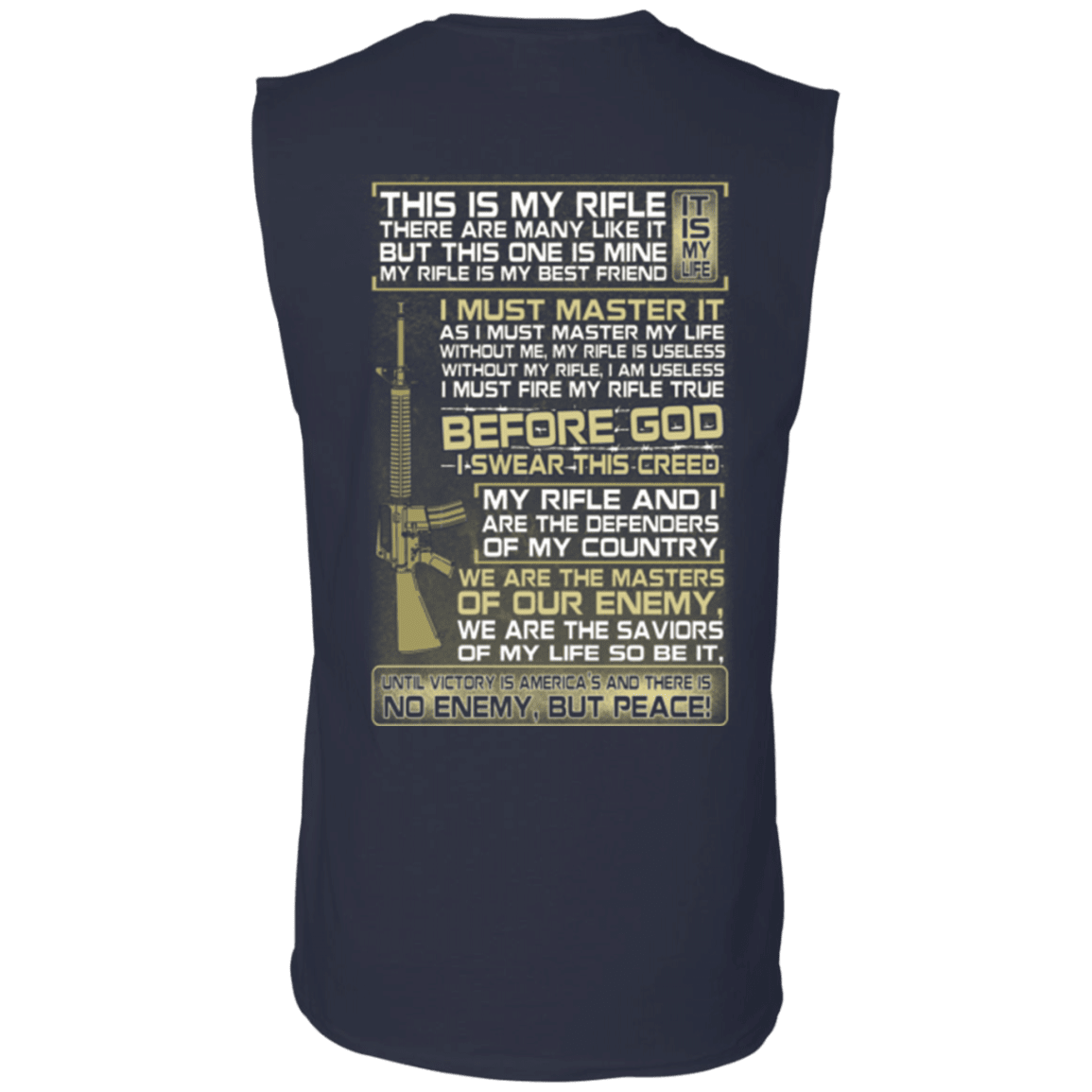 Military T-Shirt "Veteran - This is My Rifle I Must Master It"-TShirt-General-Veterans Nation