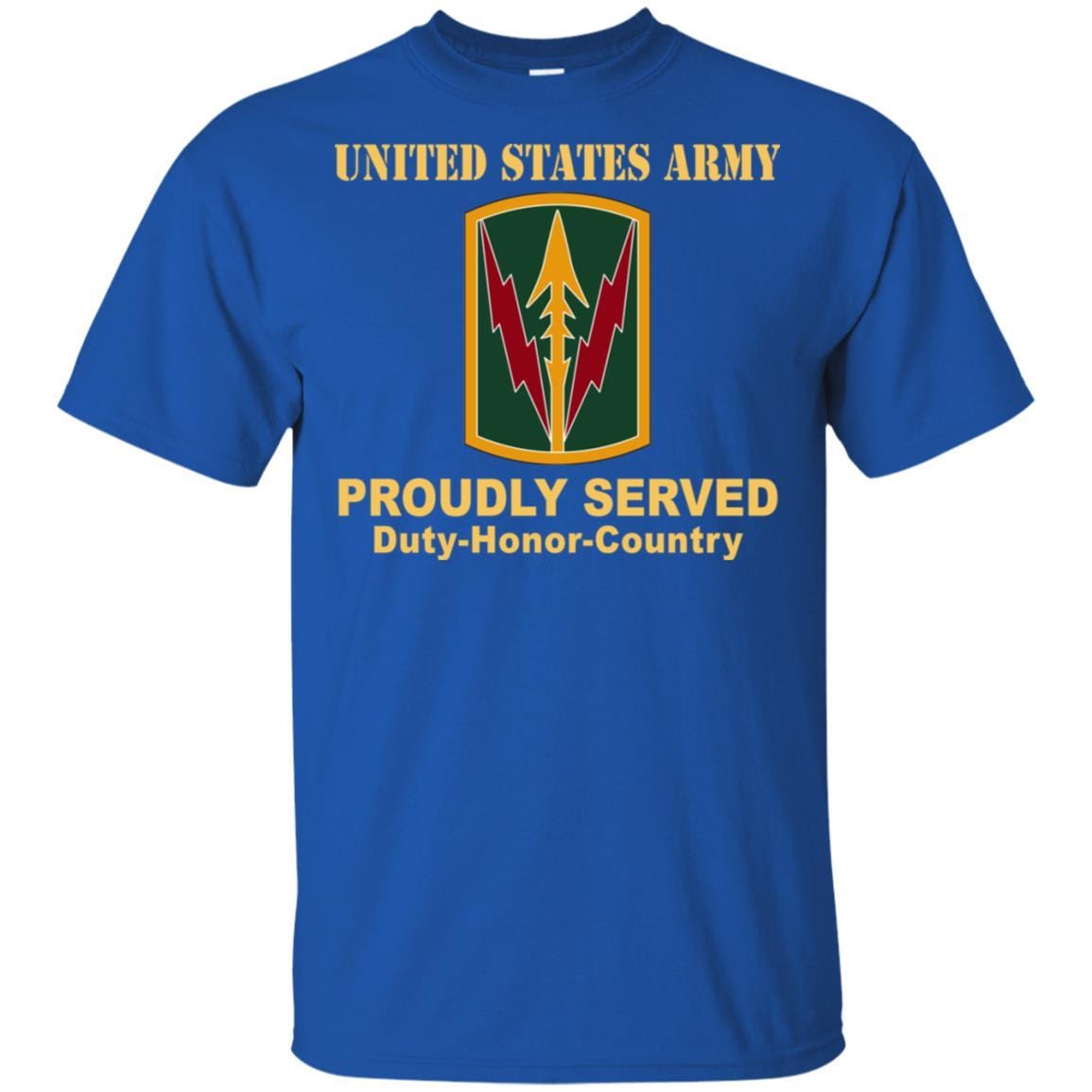 US ARMY CSIB MILITARY POLICE BRIGADE-HAWAII- Proudly Served T-Shirt On Front For Men-TShirt-Army-Veterans Nation