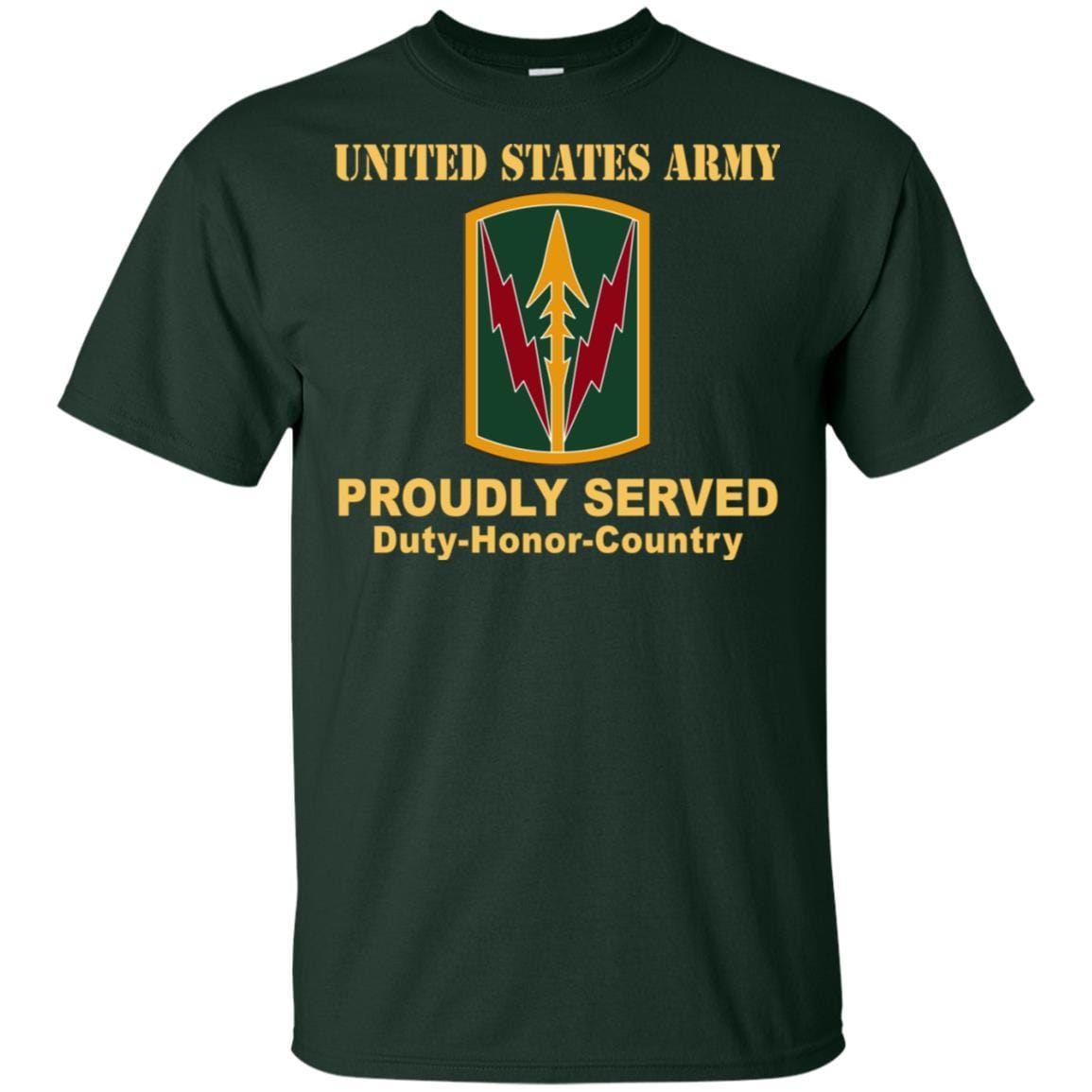 US ARMY CSIB MILITARY POLICE BRIGADE-HAWAII- Proudly Served T-Shirt On Front For Men-TShirt-Army-Veterans Nation