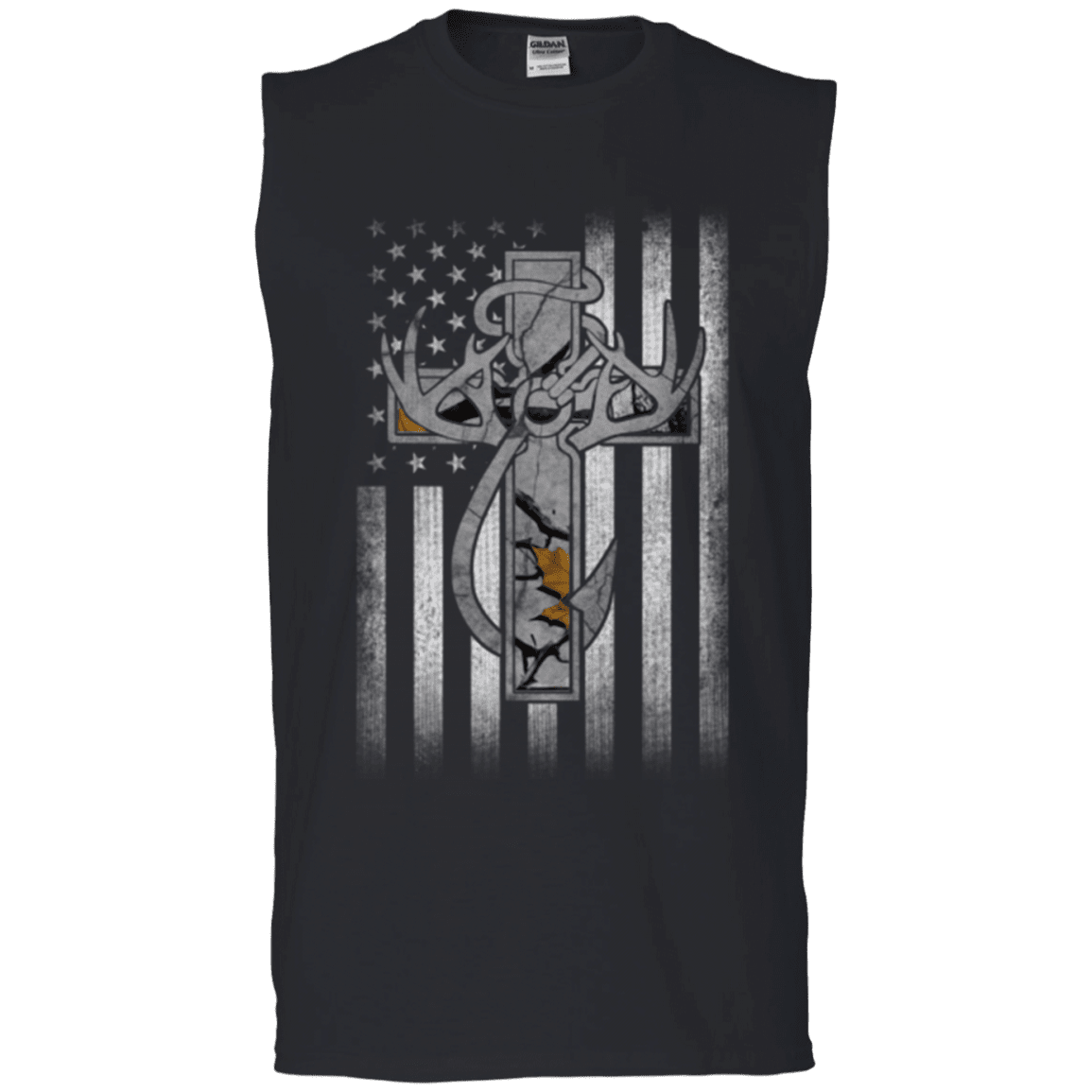 Military T-Shirt "Hunting Faith Flag Veteran"-TShirt-General-Veterans Nation