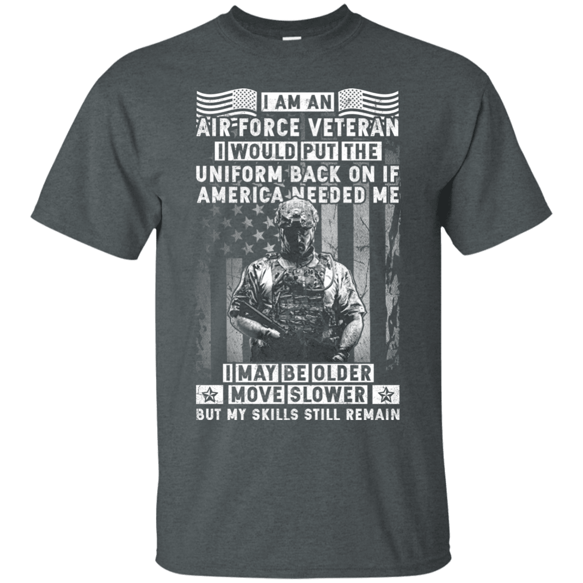 I am an Air Force Veteran Men Front T Shirt-TShirt-USAF-Veterans Nation