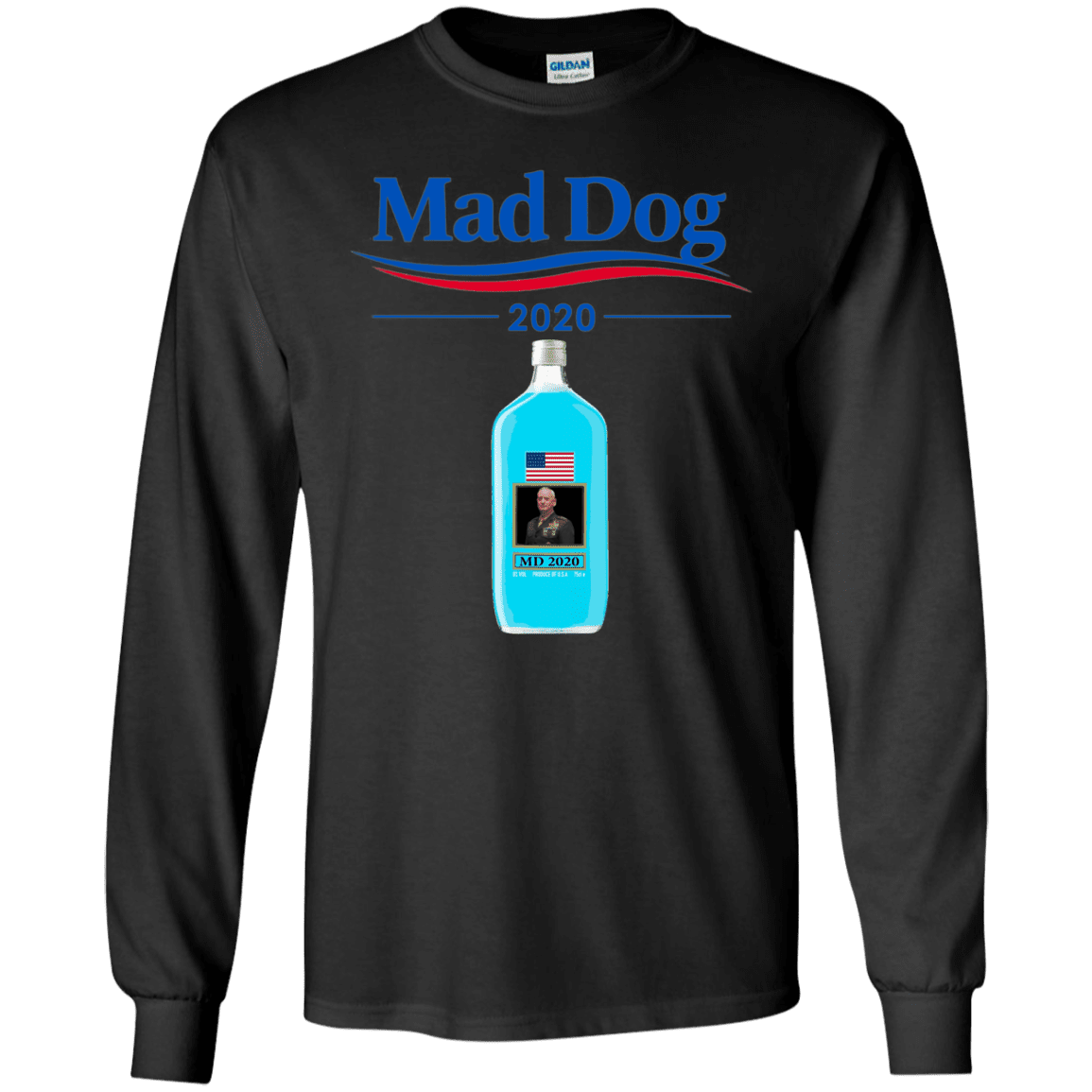 Military T-Shirt "Funny Mad Dog 2020 Blue Men" Front-TShirt-General-Veterans Nation