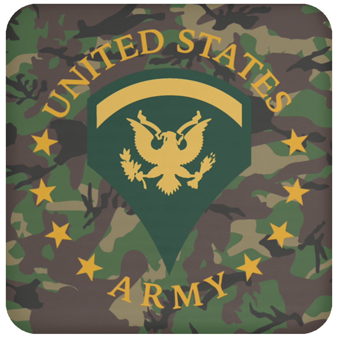 US Army E-5 SPC E5 Specialist Coaster-Coaster-Army-Ranks-Veterans Nation
