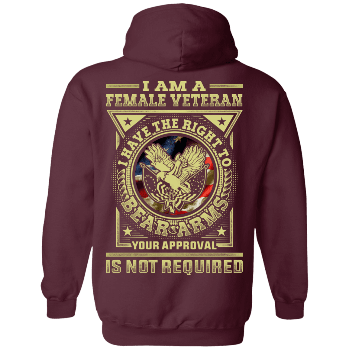 Military T-Shirt "Female Veteran Have the Right To Bear Arms Back"-TShirt-General-Veterans Nation