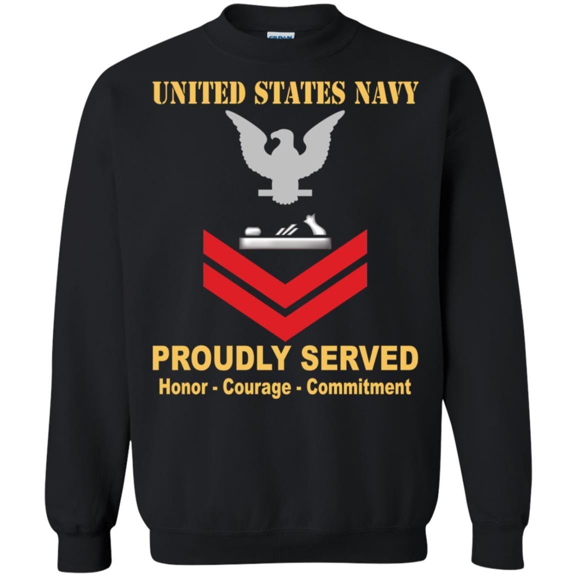 Navy Patternmaker Navy PM E-5 Rating Badges Proudly Served T-Shirt For Men On Front-TShirt-Navy-Veterans Nation