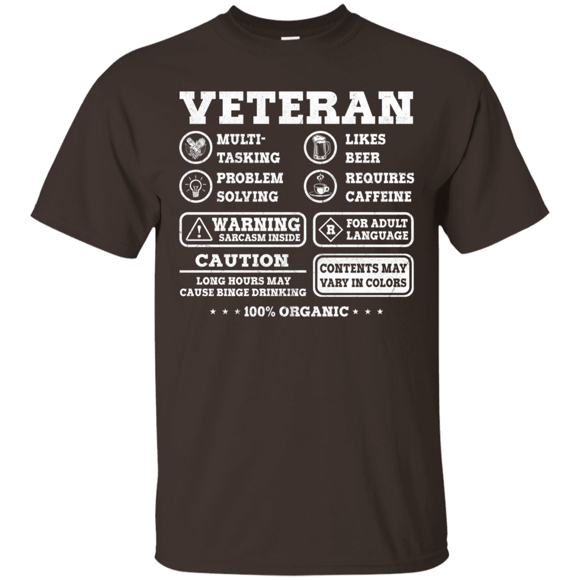 Military T-Shirt "Veteran Multitasking Sarcasm Men" Front-TShirt-General-Veterans Nation