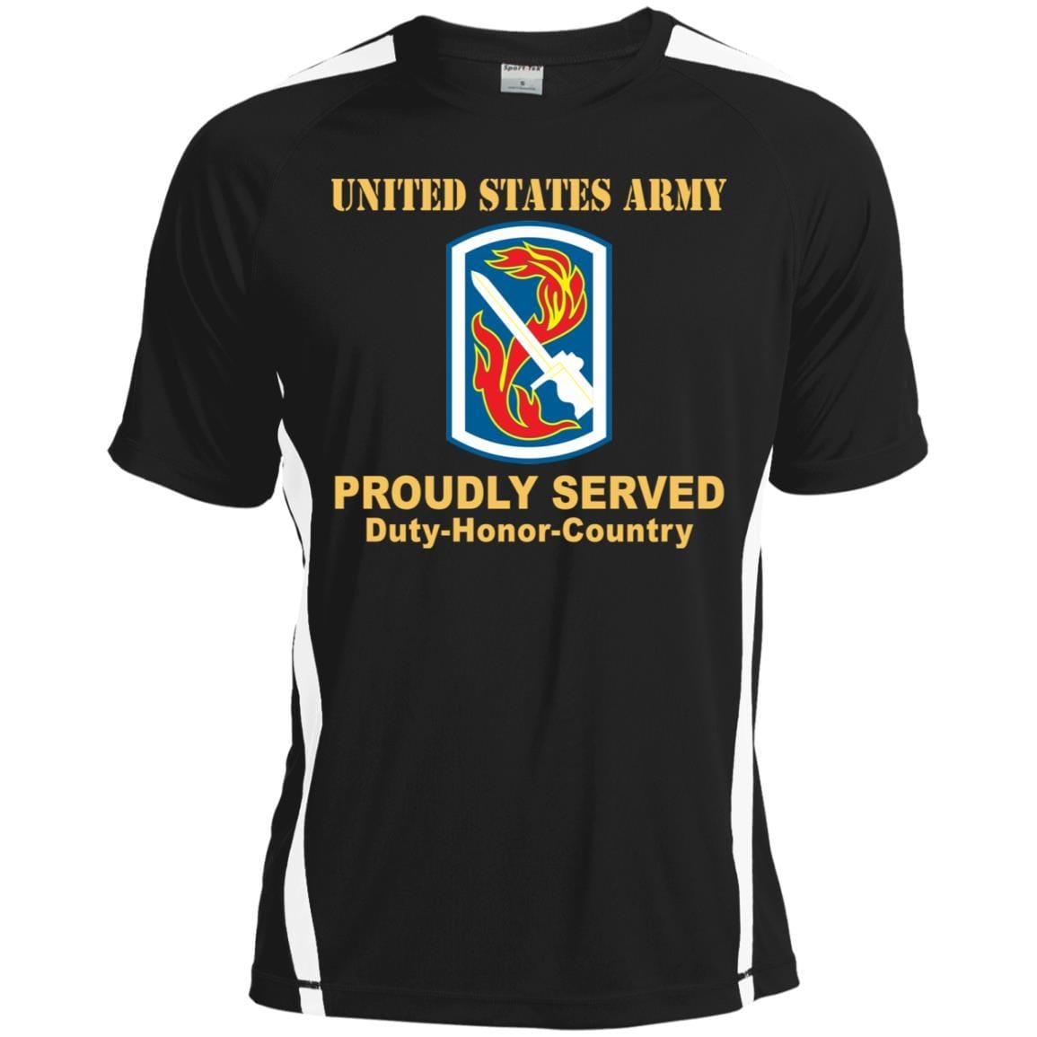 US ARMY 198TH INFANTRY BRIGADE- Proudly Served T-Shirt On Front For Men-TShirt-Army-Veterans Nation