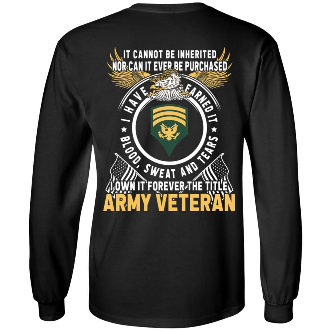 US Army E-7 SPC E7 Specialist Ranks T-Shirt For Men On Back-TShirt-Army-Veterans Nation