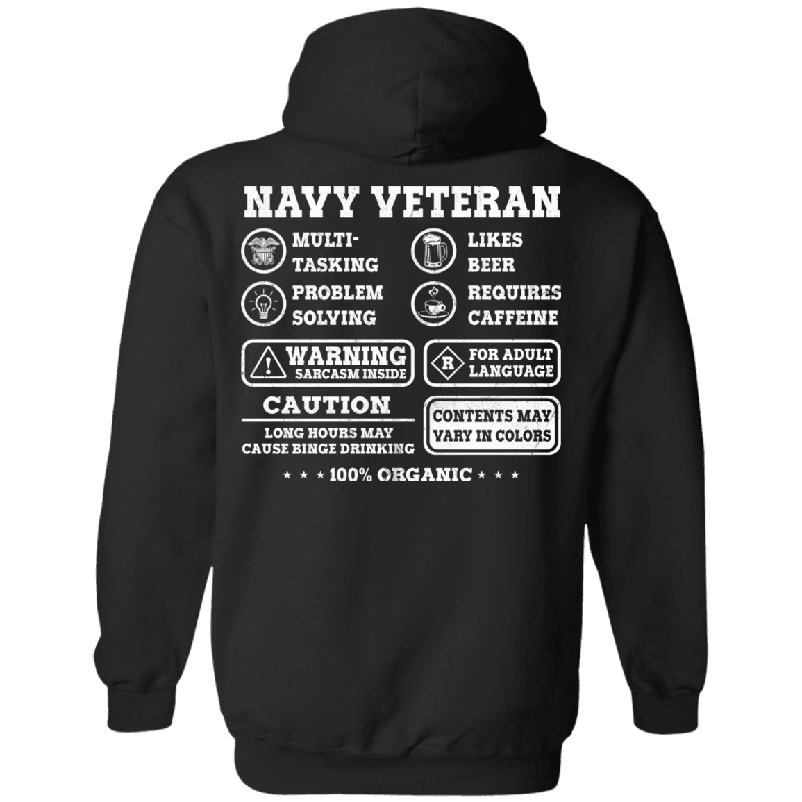 Navy Veteran Multitasking Sarcasm Men Back T Shirts-TShirt-Navy-Veterans Nation