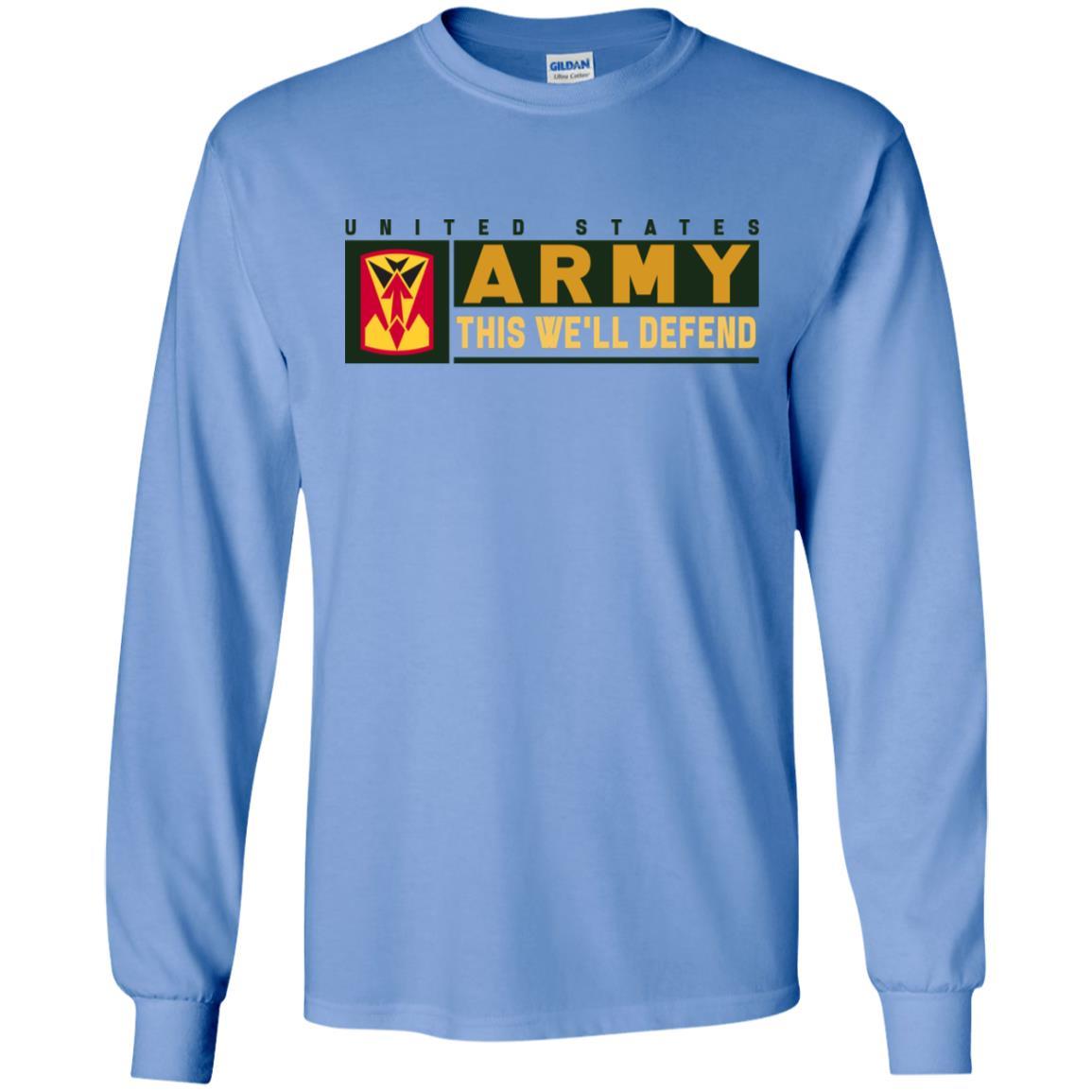 US Army 35TH AIR DEFENSE ARTILLERY BRIGADE CSIB- This We'll Defend T-Shirt On Front For Men-TShirt-Army-Veterans Nation
