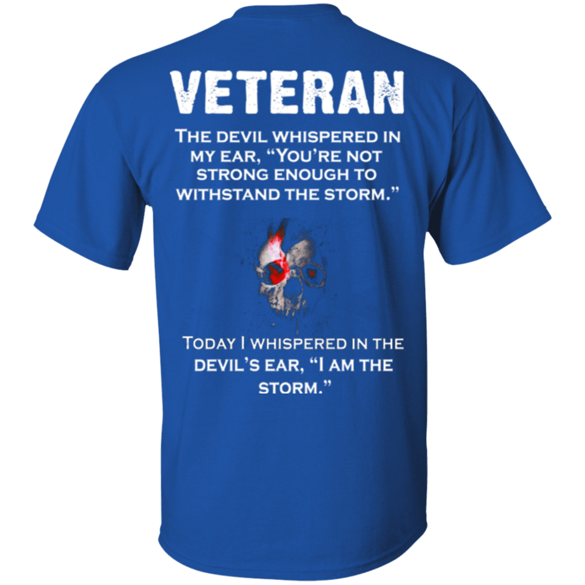 Military T-Shirt "Veteran The Devil Whispered In Devil's Ear"-TShirt-General-Veterans Nation
