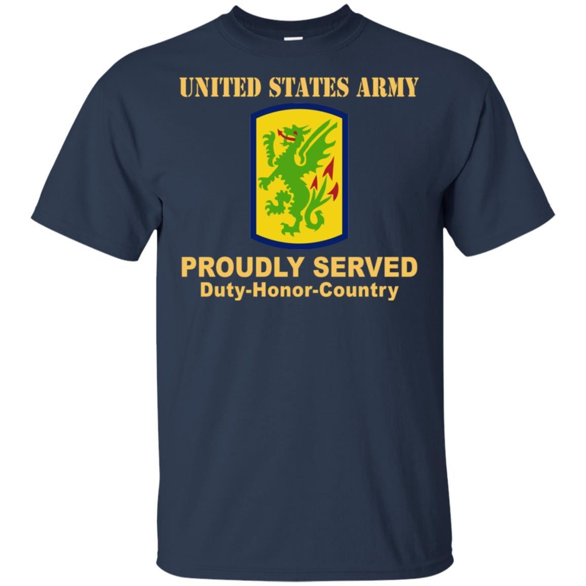 US ARMY 415 CHEMICAL BRIGADE- Proudly Served T-Shirt On Front For Men-TShirt-Army-Veterans Nation
