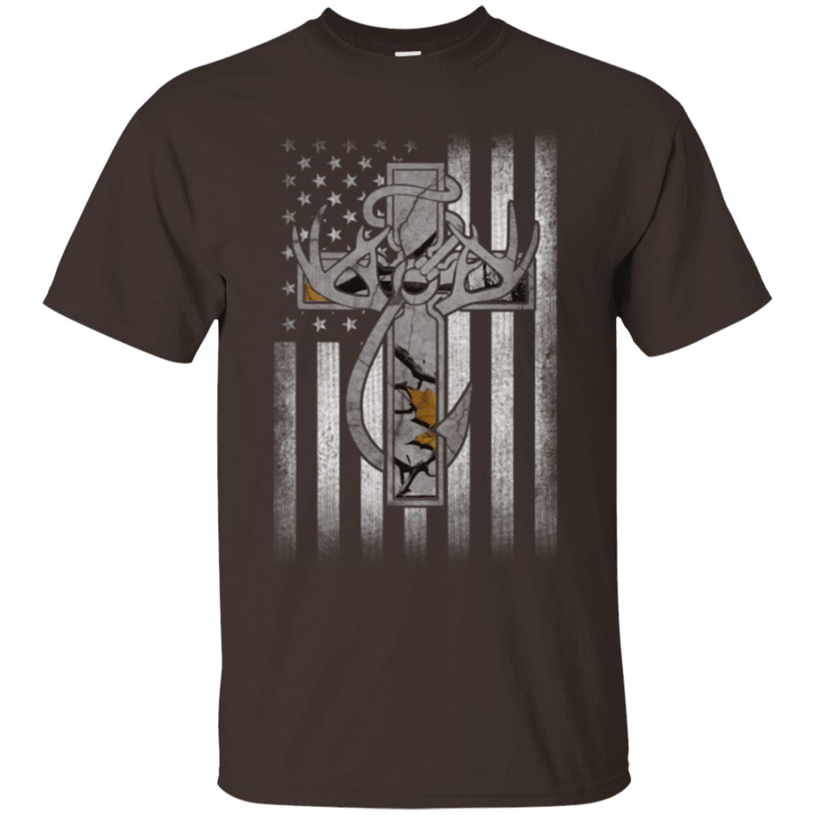 Military T-Shirt "Hunting Faith Flag Veteran"-TShirt-General-Veterans Nation