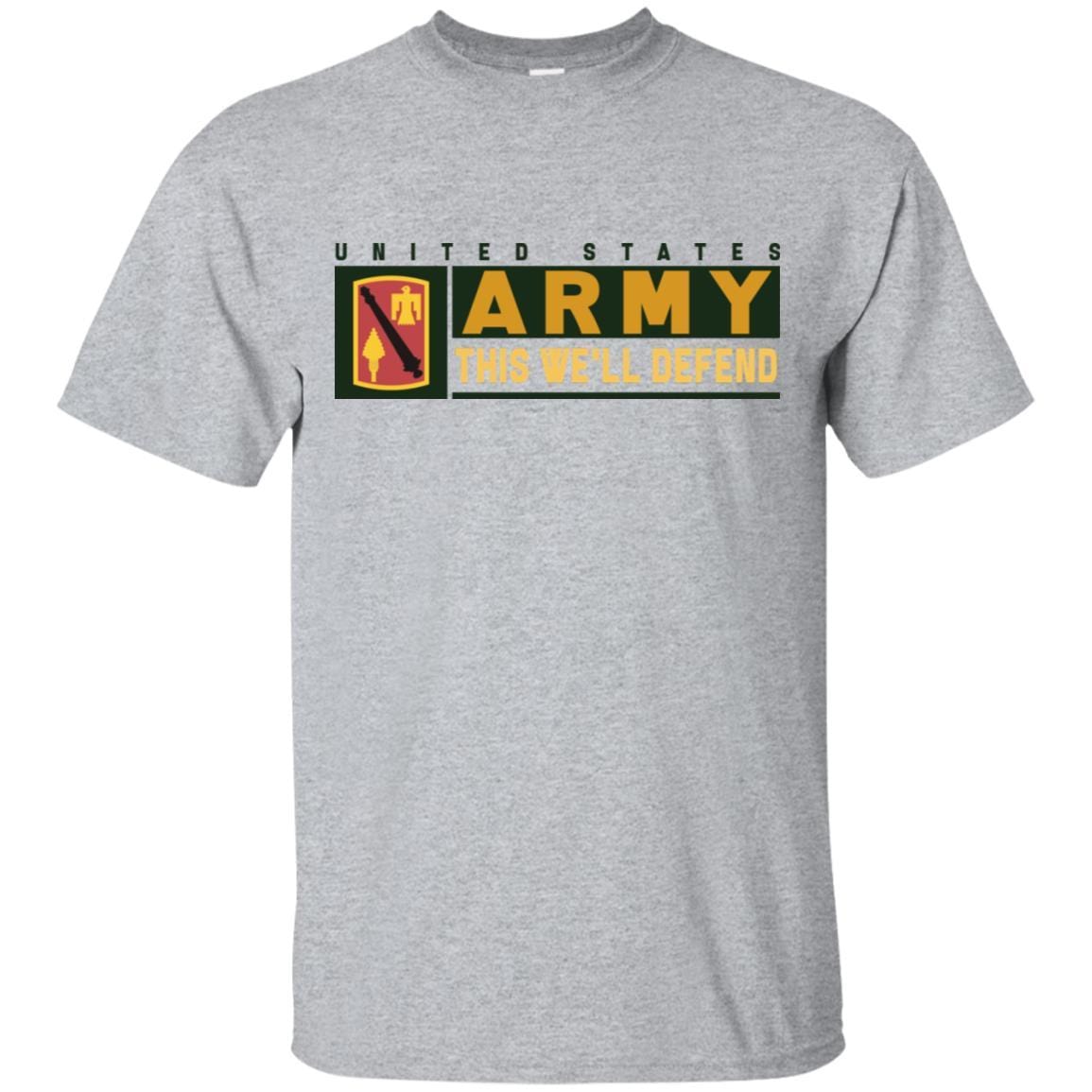 US Army 45 FIRES BRIGADE- This We'll Defend T-Shirt On Front For Men-TShirt-Army-Veterans Nation