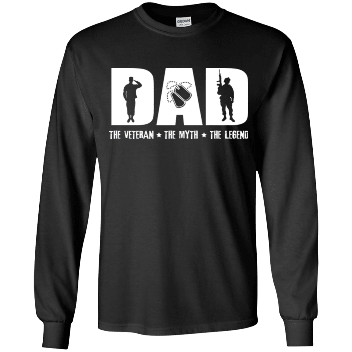 Military T-Shirt "Dad The Veteran - The Myth - The Legend - Women" Front-TShirt-General-Veterans Nation