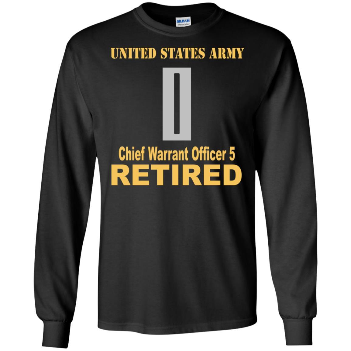 US Army W-5 Chief Warrant Officer 5 W5 CW5 Warrant Officer Retired Men T Shirt On Front-TShirt-Army-Veterans Nation