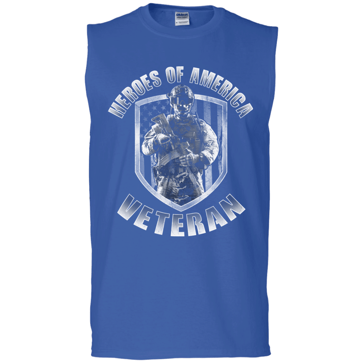 Military T-Shirt "Veterans - Heroes Of America Men" Front-TShirt-General-Veterans Nation