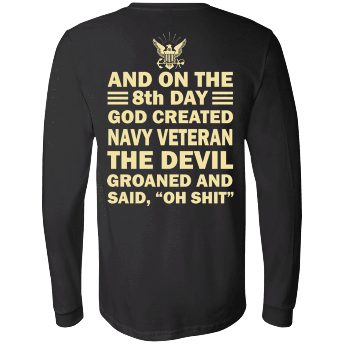 Military T-Shirt "God Created Navy Veteran"-TShirt-General-Veterans Nation
