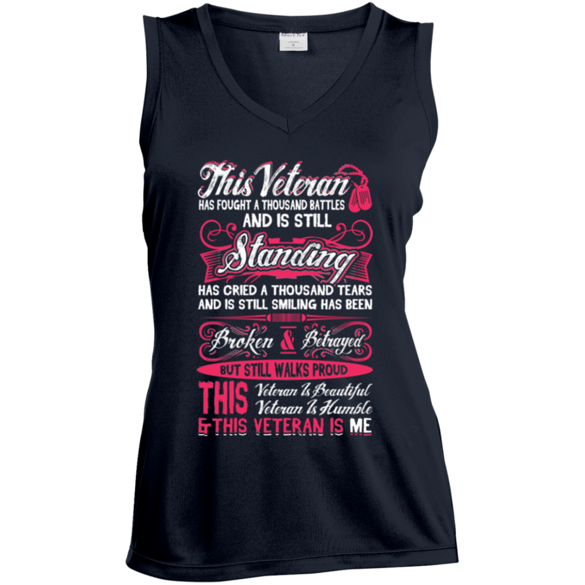 Military T-Shirt "This Veteran is Beautiful and Humble Women" Front-TShirt-General-Veterans Nation