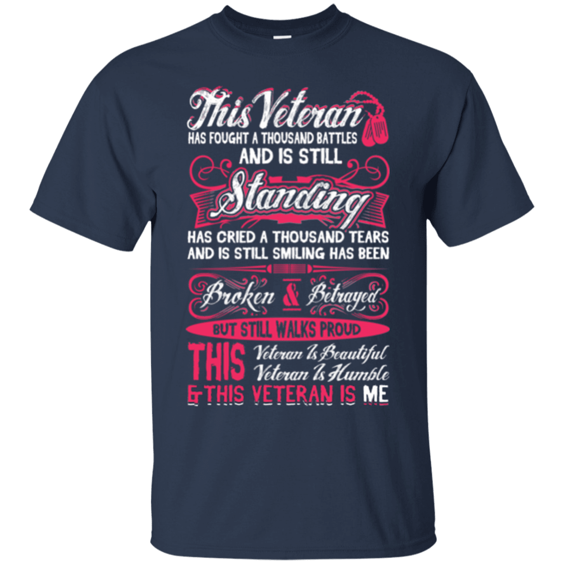 Military T-Shirt "This Veteran is Beautiful and Humble"-TShirt-General-Veterans Nation