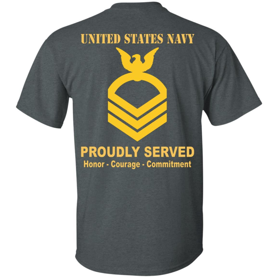 US Navy E-7 Collar T-Shirt On Back-Apparel-Veterans Nation
