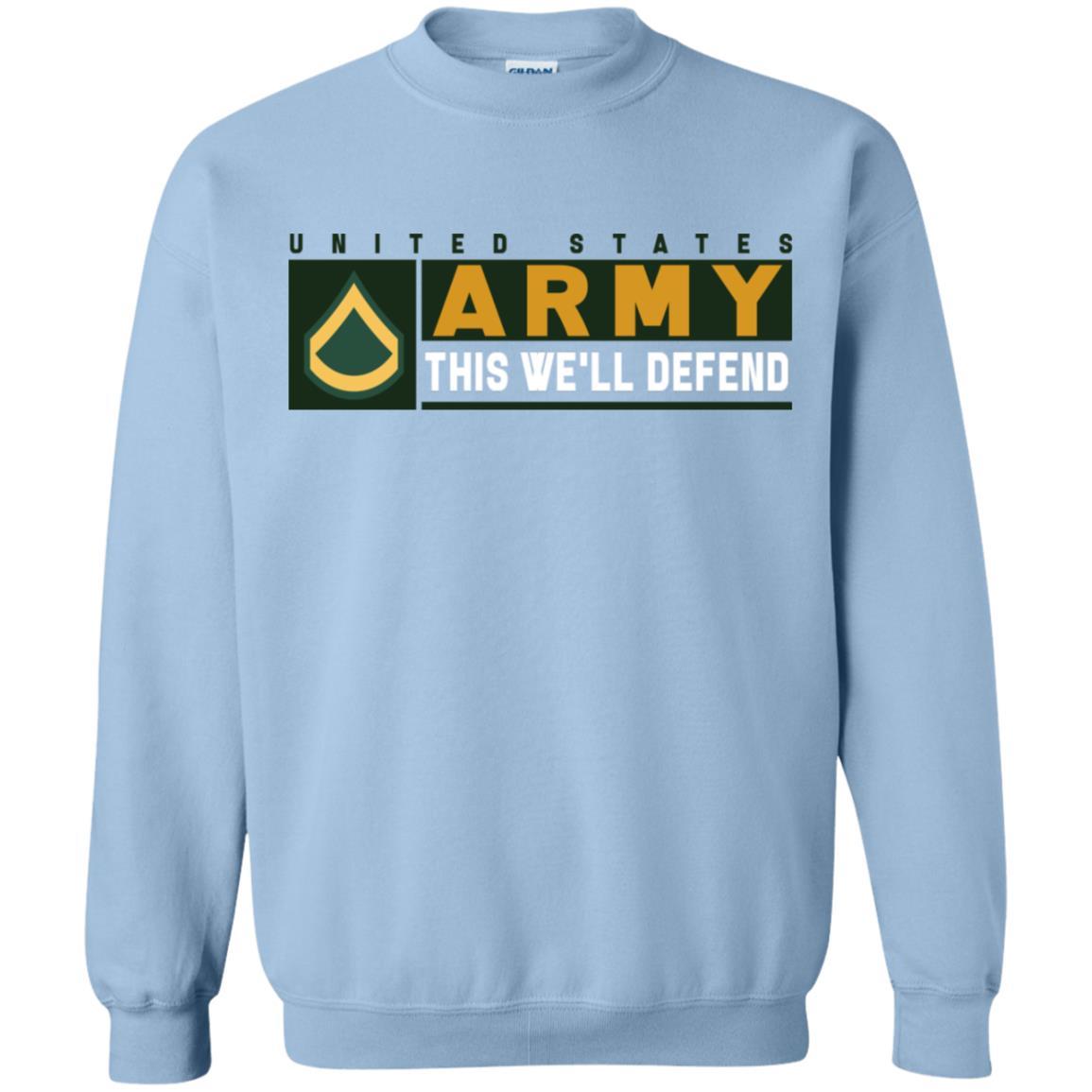 US Army E-3 Private First Class This We Will Defend Long Sleeve - Pullover Hoodie-TShirt-Army-Veterans Nation