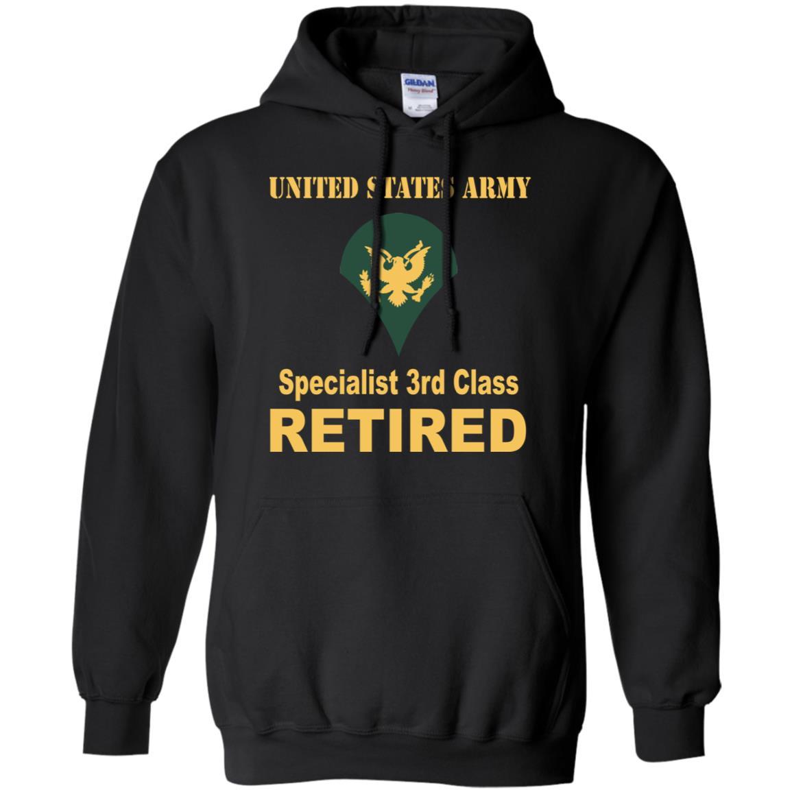 US Army E-4 SPC E4 Specialist Specialist 3rd Class Reired Men T Shirt On Front-TShirt-Army-Veterans Nation