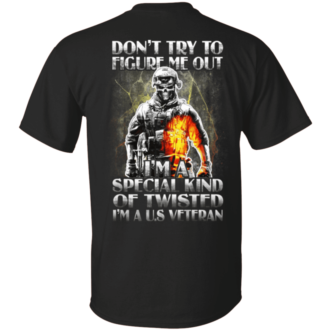 Military T-Shirt "Don't Try to Figure Me Out - I'm A US Veteran"-TShirt-General-Veterans Nation