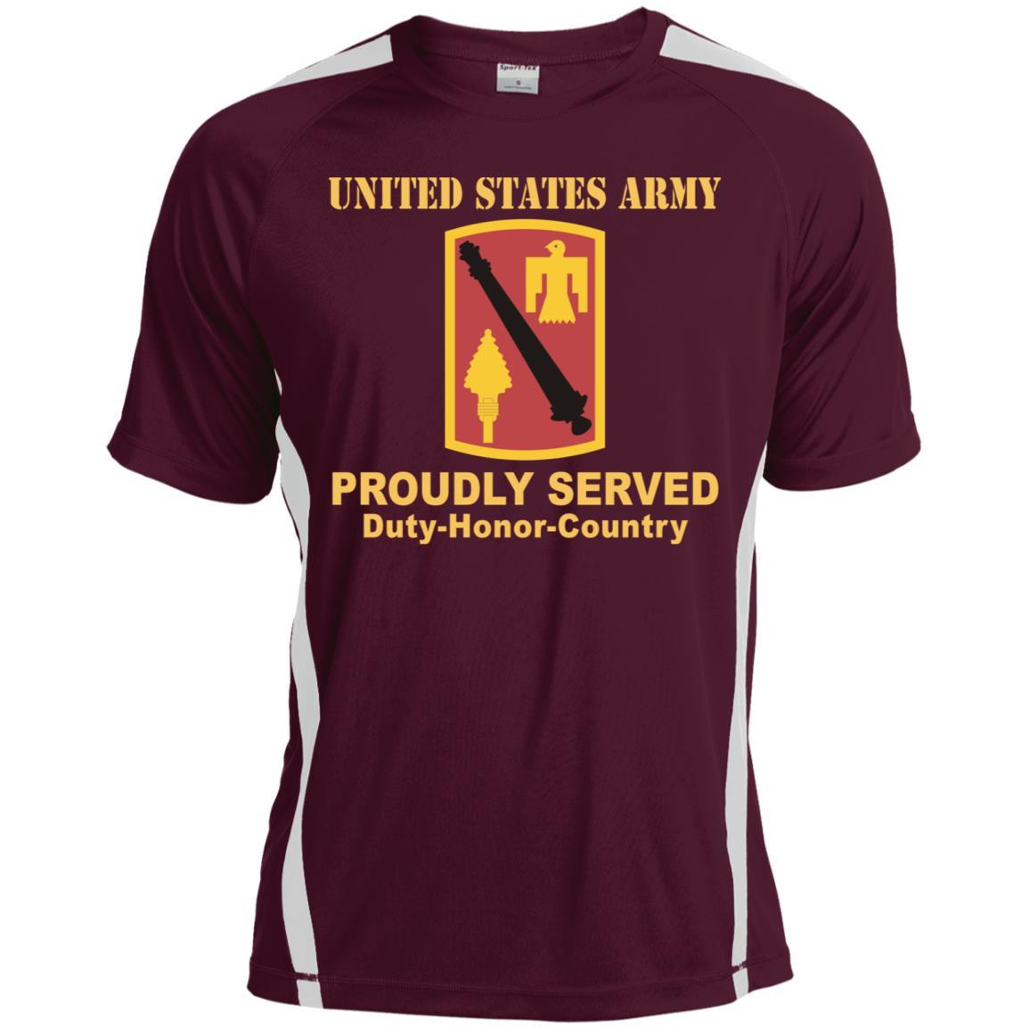 US ARMY 45 FIRES BRIGADE- Proudly Served T-Shirt On Front For Men-TShirt-Army-Veterans Nation