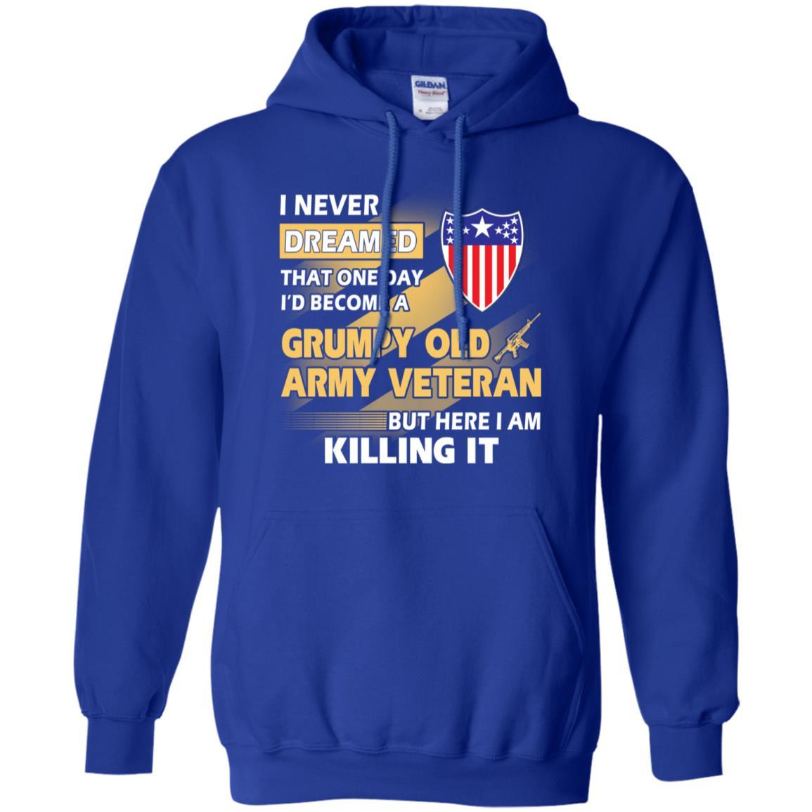 US Army T-Shirt "Adjutant General Grumpy Old Veteran" On Front-TShirt-Army-Veterans Nation