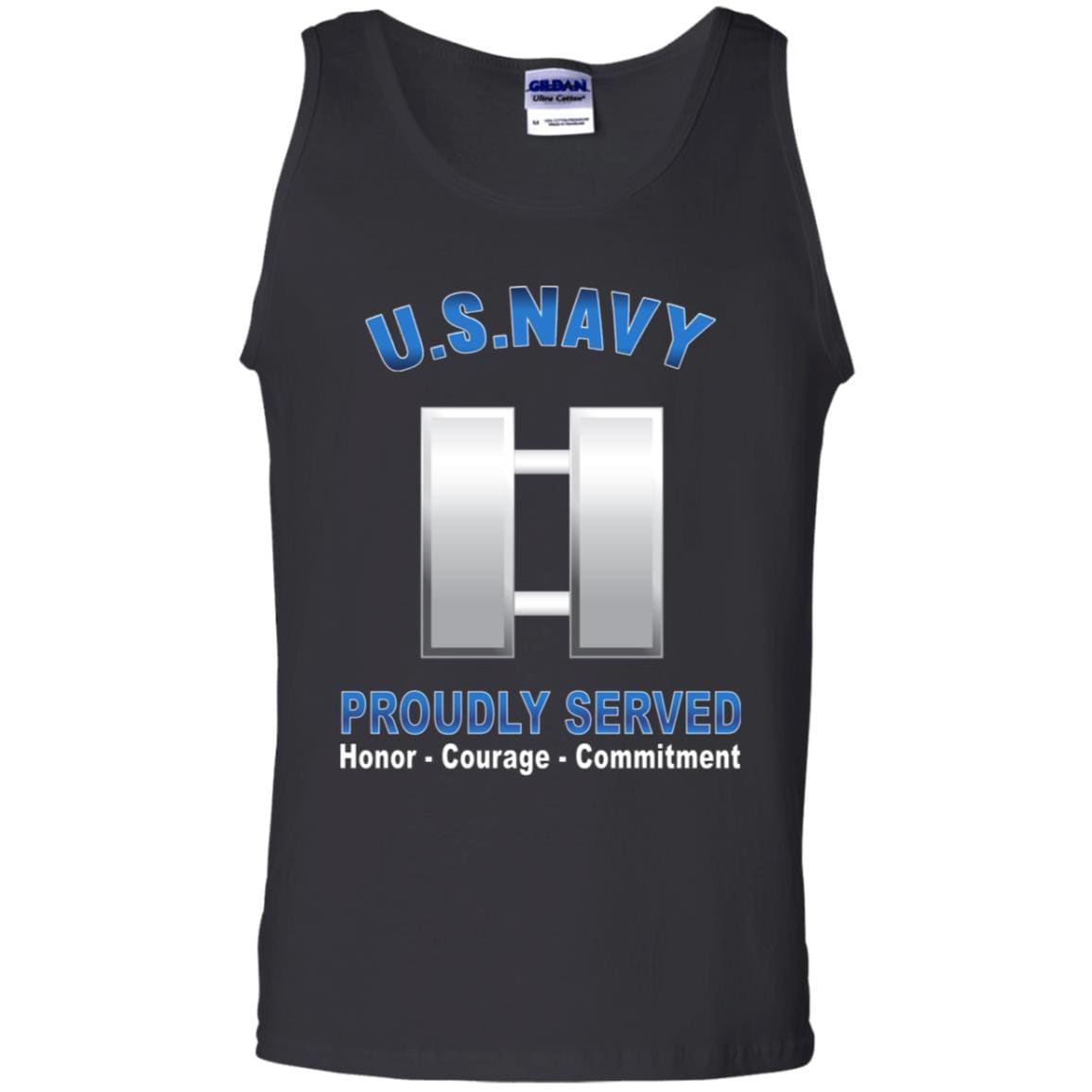 US Navy O-3 Lieutenant O3 LT Junior Officer Proudly Served T-Shirt On Front-Apparel-Veterans Nation