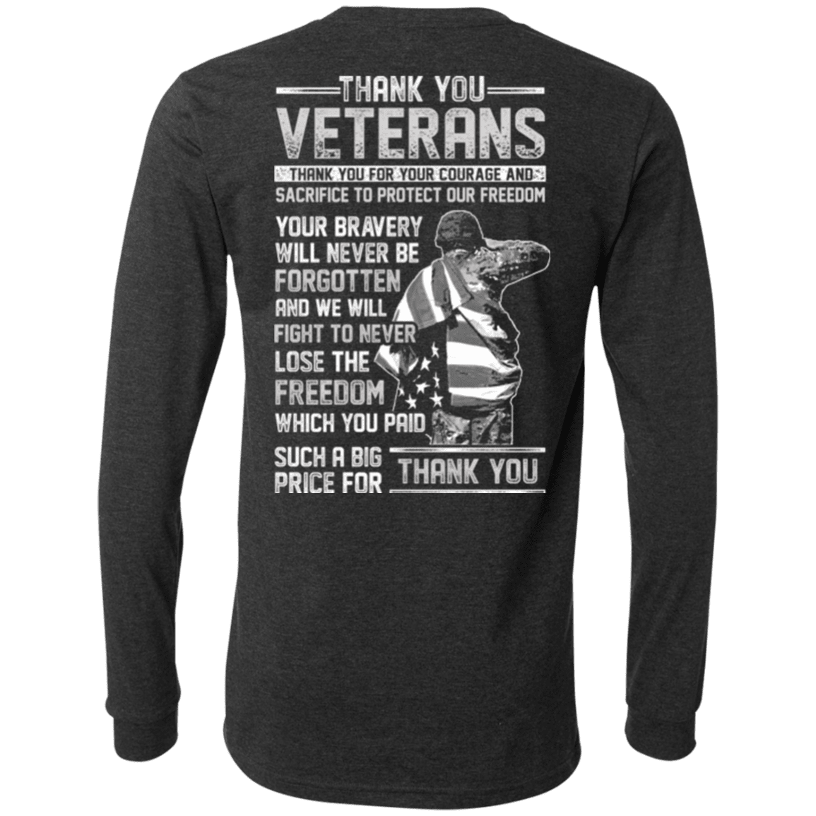 Military T-Shirt "Thank You Veterans"-TShirt-General-Veterans Nation