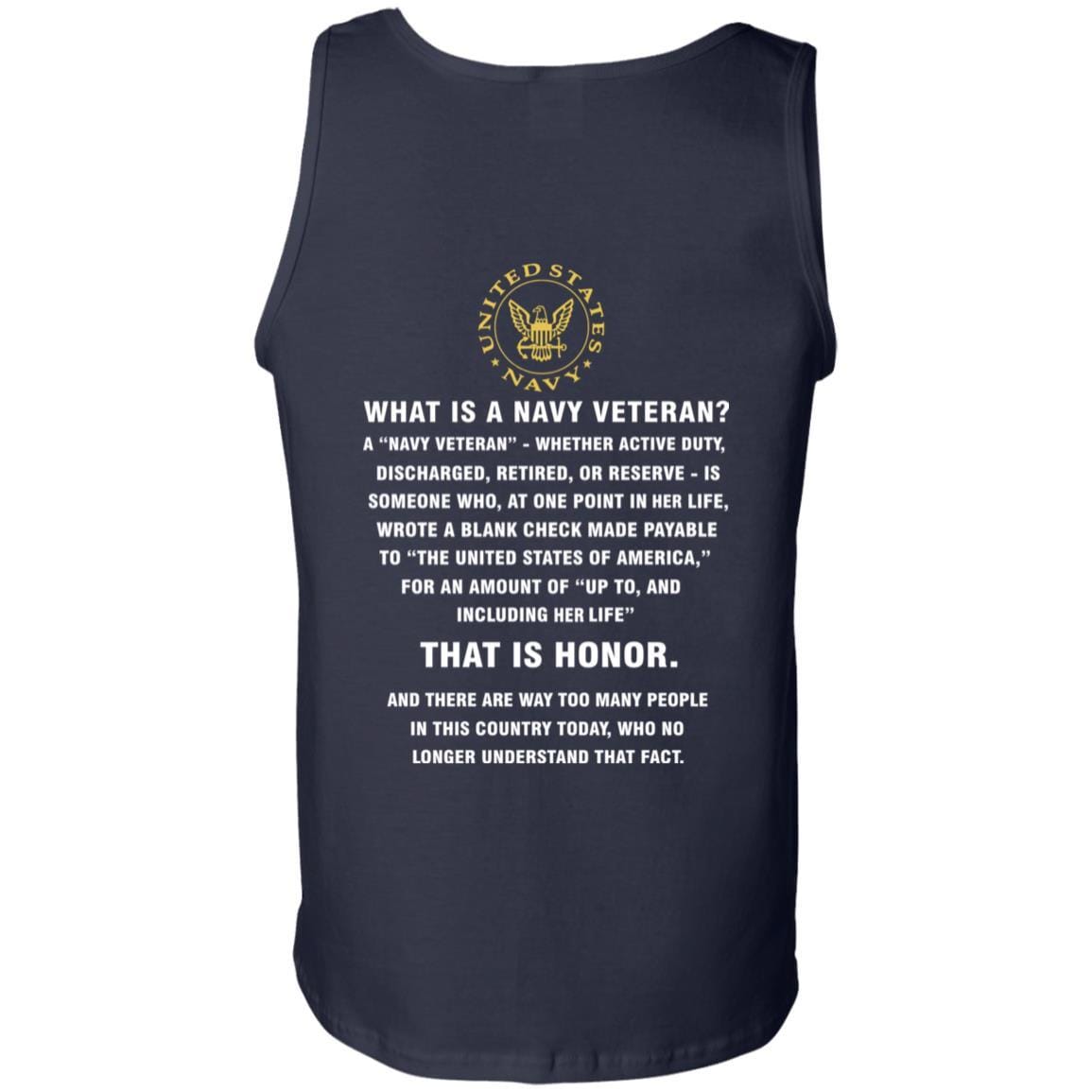 US Navy - What Is An Army Veteran T-Shirt On Back-Apparel-Veterans Nation