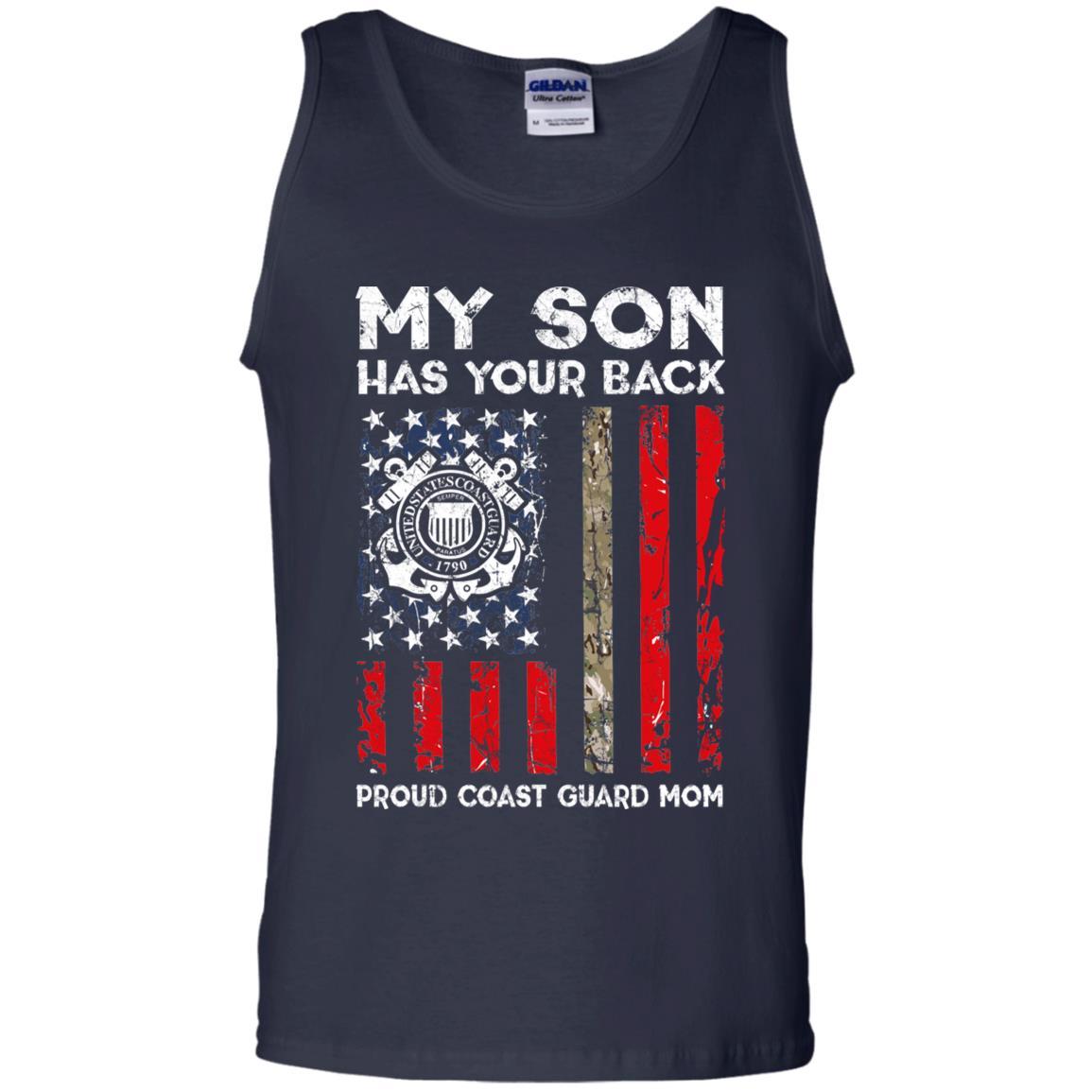 My Son Has Your Back - Proud Coast Guard Mom Men T Shirt On Front-TShirt-USCG-Veterans Nation