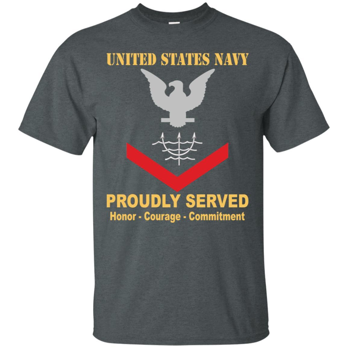 Navy Ocean Systems Technician Navy OT E-4 Rating Badges Proudly Served T-Shirt For Men On Front-TShirt-Navy-Veterans Nation