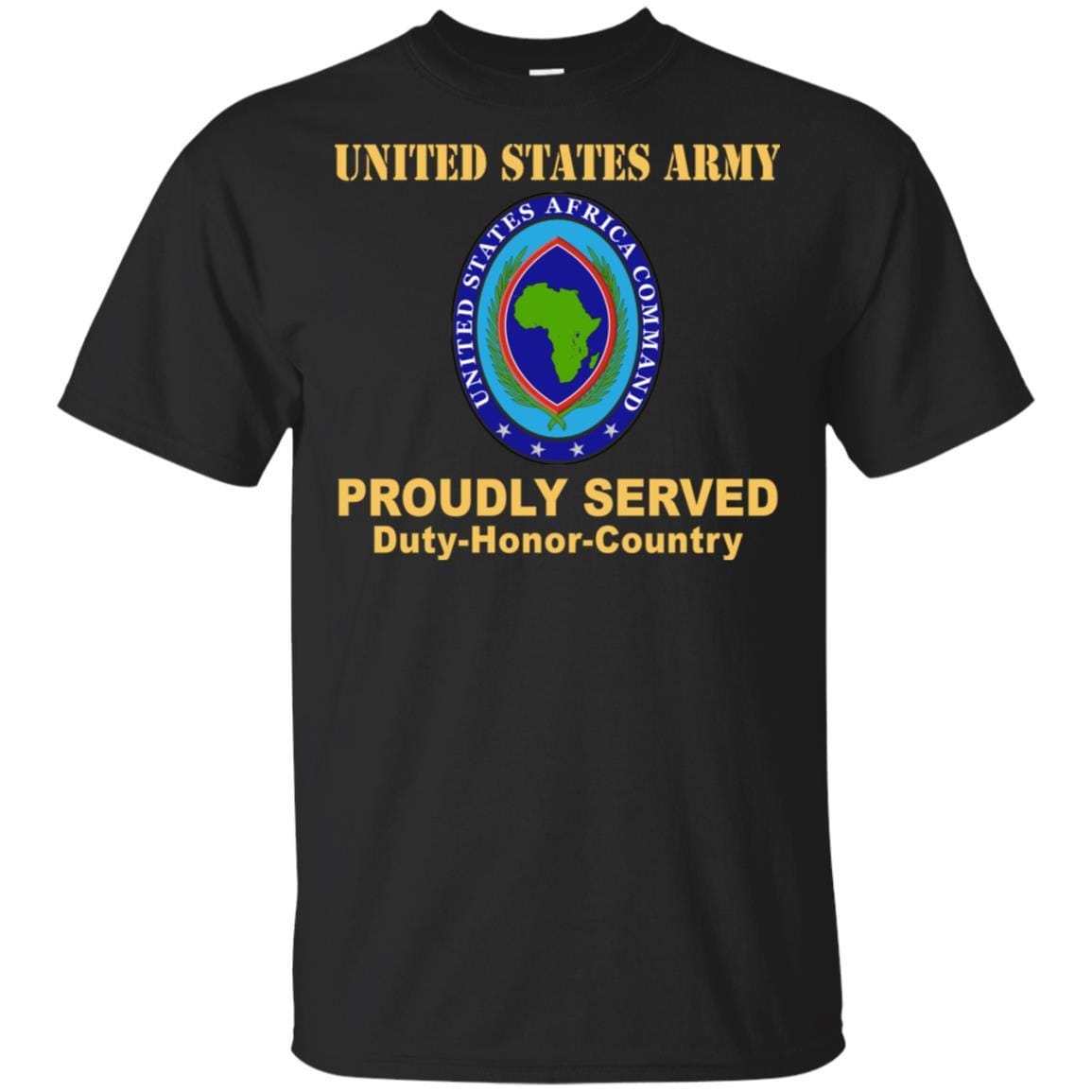 US ARMY AFRICA COMMAND- Proudly Served T-Shirt On Front For Men-TShirt-Army-Veterans Nation