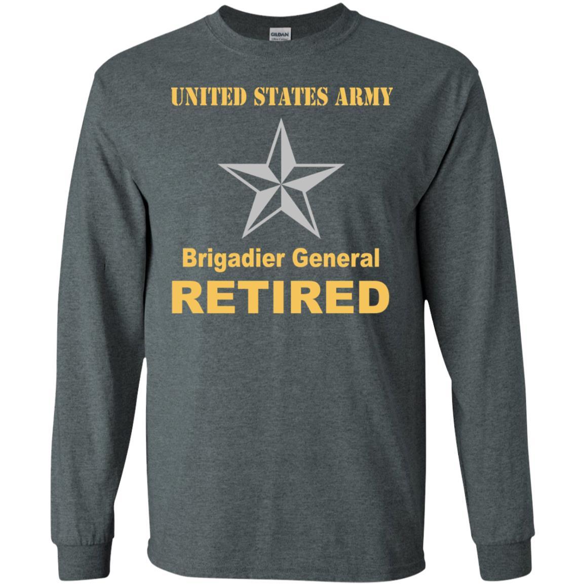 US Army O-7 Brigadier General O7 BG General Officer Retired Men T Shirt On Front-TShirt-Army-Veterans Nation