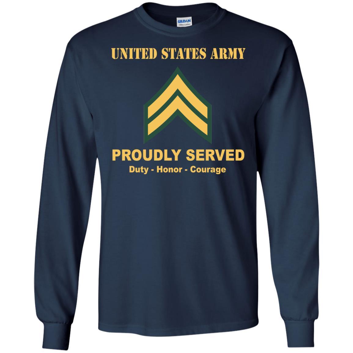 US Army E-4 Corporal E4 CPL Noncommissioned Officer Ranks Men Front Shirt US Army Rank-TShirt-Army-Veterans Nation