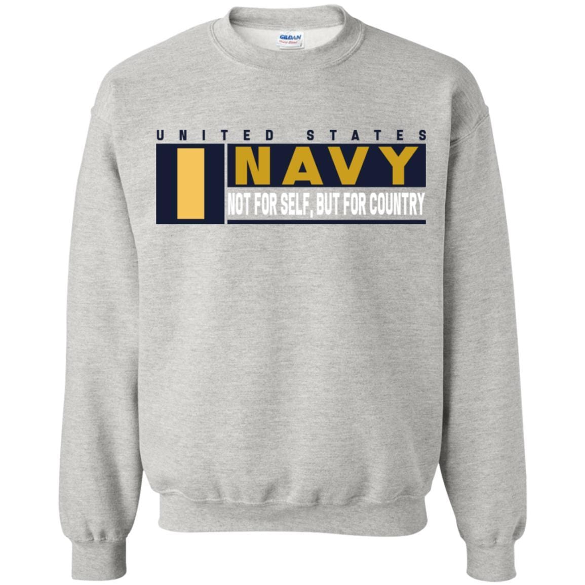 US Navy O-1 Ensign O1 ENS Not For Self, But For Country Long Sleeve - Pullover Hoodie-TShirt-Navy-Veterans Nation